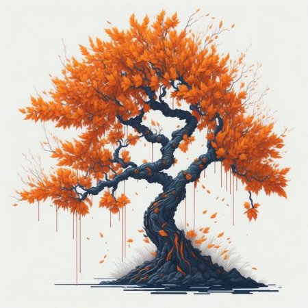 Дерево осень рисунок