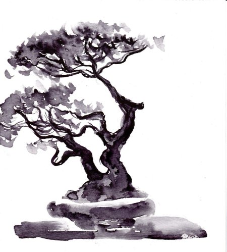 Бонсай в живописи