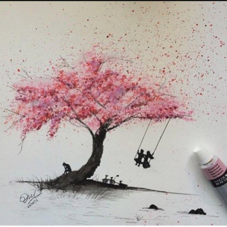 Дерево сакура рисунок