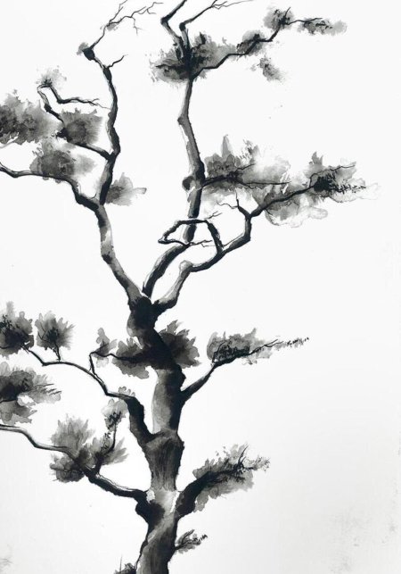 Суми-э японская живопись тушью