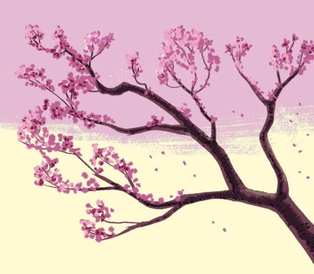 Дерево сакура рисунок