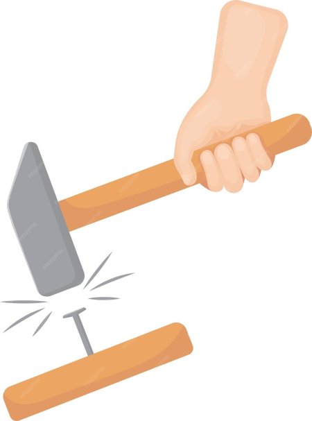 Молоток с гвоздем иконка