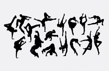 Современные танцы силуэт