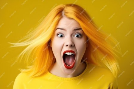 Девушка с желтыми волосами