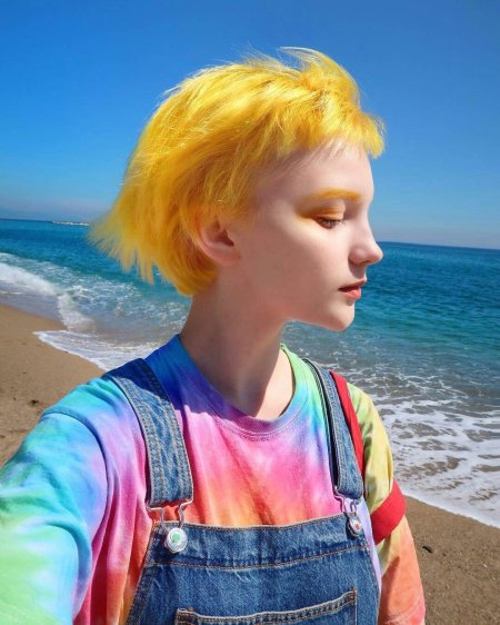 Волосы цветные