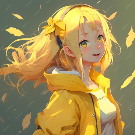 Девушка с желтыми волосами