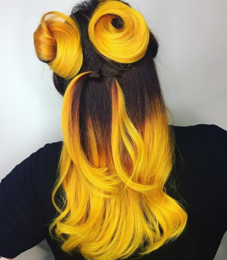 Необычные цвета волос