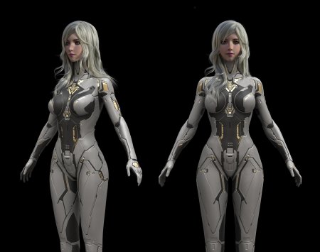 Концепт девушки андроид