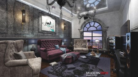 Гостиная в готическом стиле арт