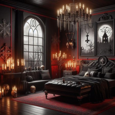 Спальня в готическом стиле