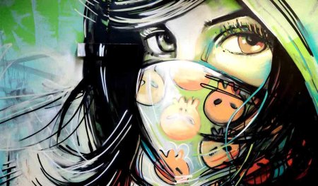 Граффити девушка