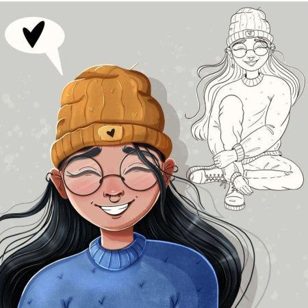 Девушка иллюстрация