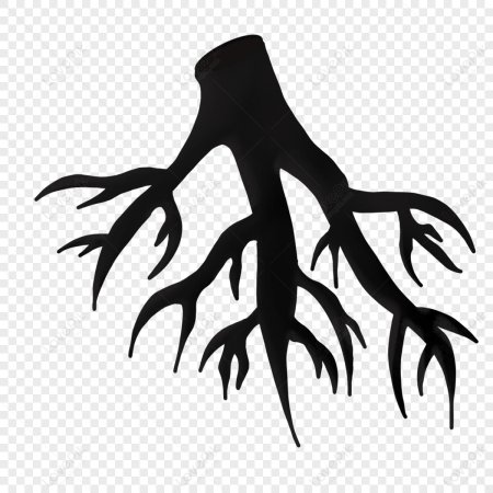 Дерево с корнями вектор