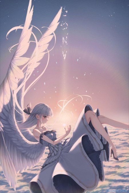 Аниме девушка ангел