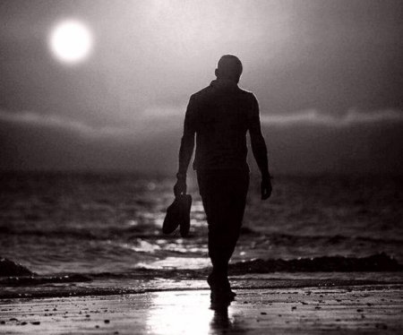 Мужчина на закате