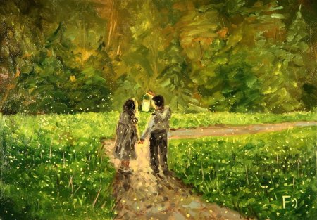 Влюбленные живопись