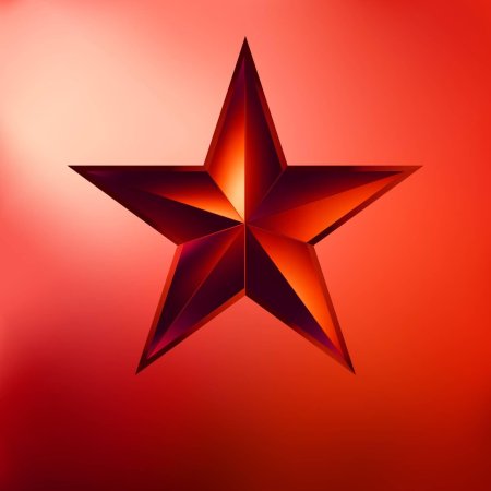 Звезда на красном фоне