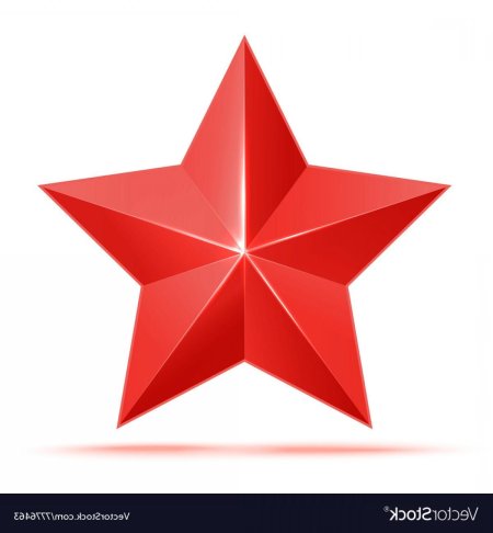 Звезда красная на прозрачном фоне