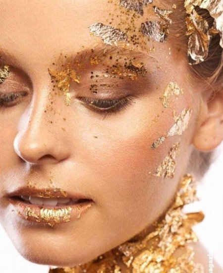 Золотой макияж