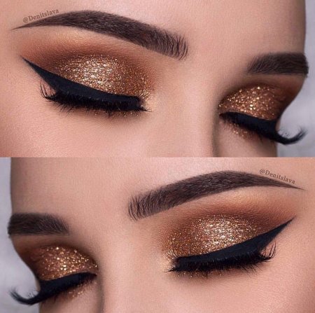 Смоки айс коричневыми тенями