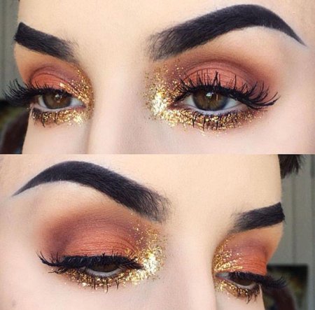 Макияж глаз яркий