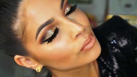 Макияж золотой смоки