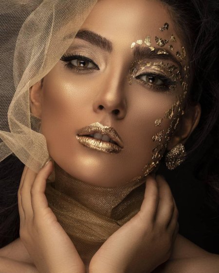 Золотой макияж
