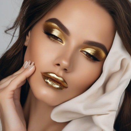 Золотой макияж
