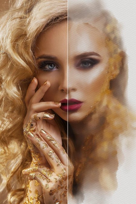 Девушка в золоте