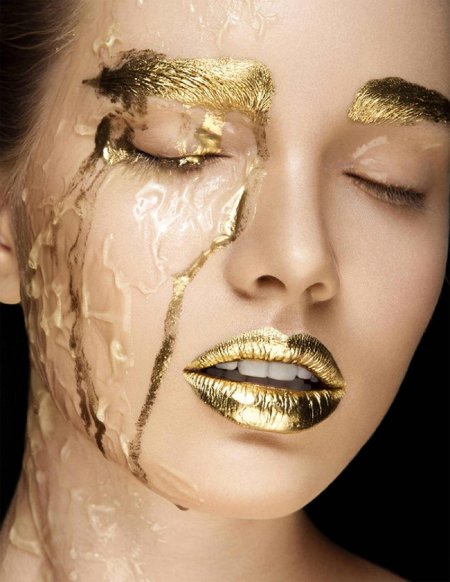 Золотой макияж