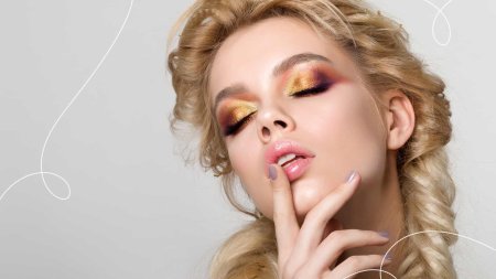 Макияж в золотых тонах