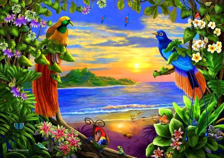 Рай райский сад райские птицы
