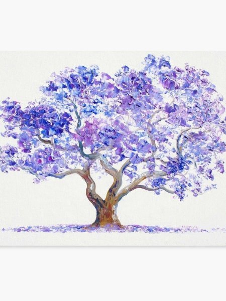 Жакаранда дерево акварелью
