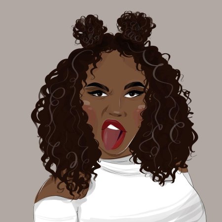 Темнокожая девушка арт