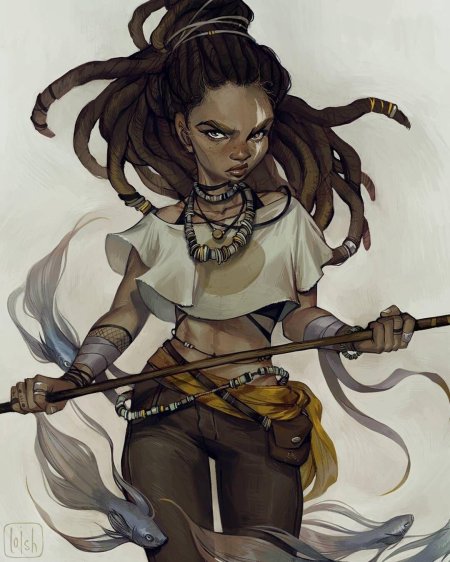 Арты темнокожих девушек