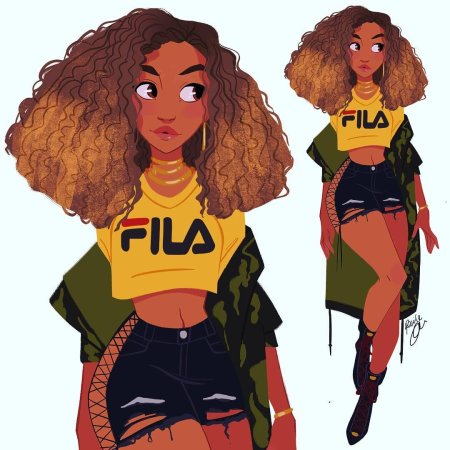 Кудрявая девушка