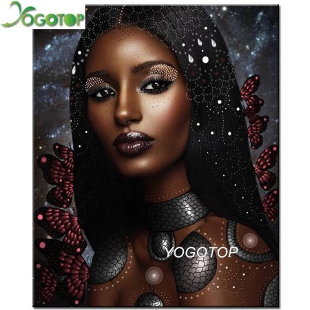 Алмазная мозаика африканская женщина