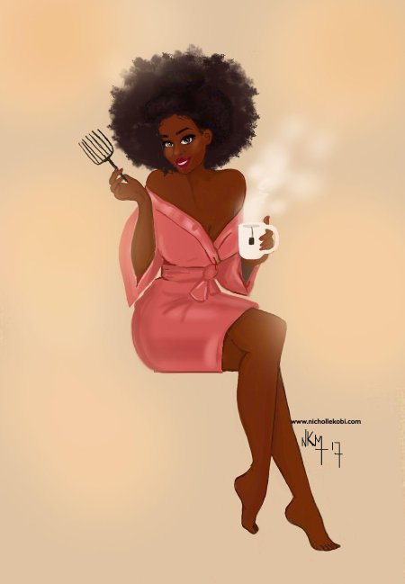 Афро девушка