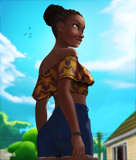 Девушка темнокожая