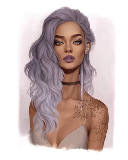 Арты темнокожих девушек