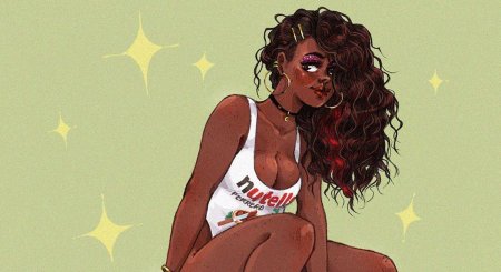 Аниме темнокожая девушка