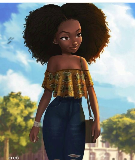 Красивая темнокожая девочка