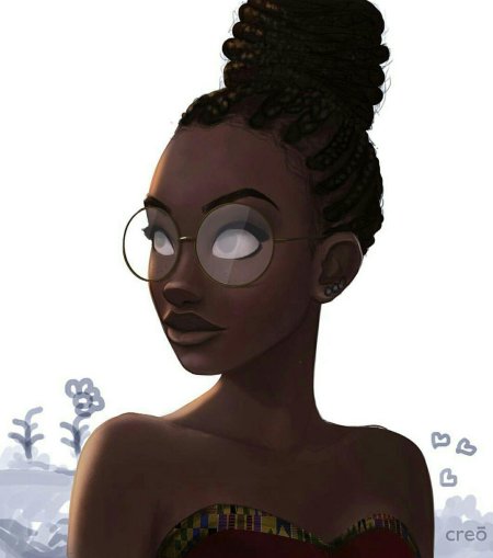 Темнокожая девочка арт