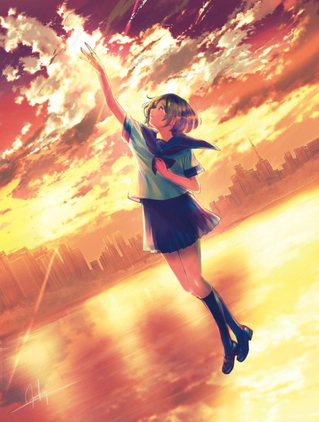 Девочка тянется к небу