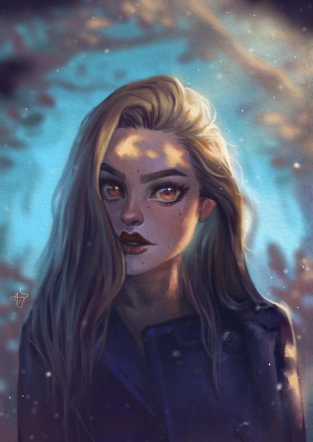 Арт красивая девушка