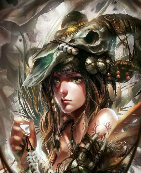 Девушка арт фэнтези