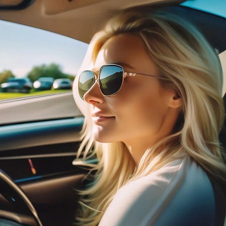 Блондинка за рулем