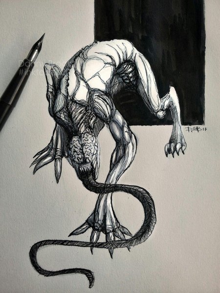 Рисунки карандашом монстры