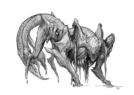 Evolve монстры концепт арт