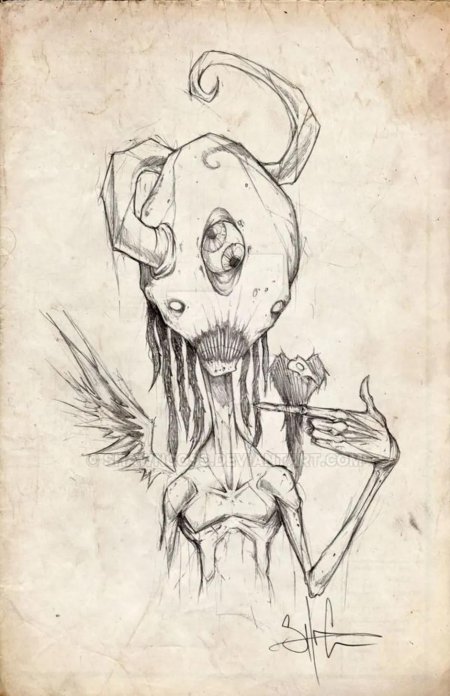 Жуткие рисунки для срисовки